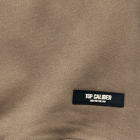 Mocha Chenille Patch Crewneck — Premium Fleece