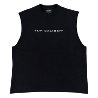 Black Essential Boxy Cut-Off Tee — Athletic Relaxed Fit