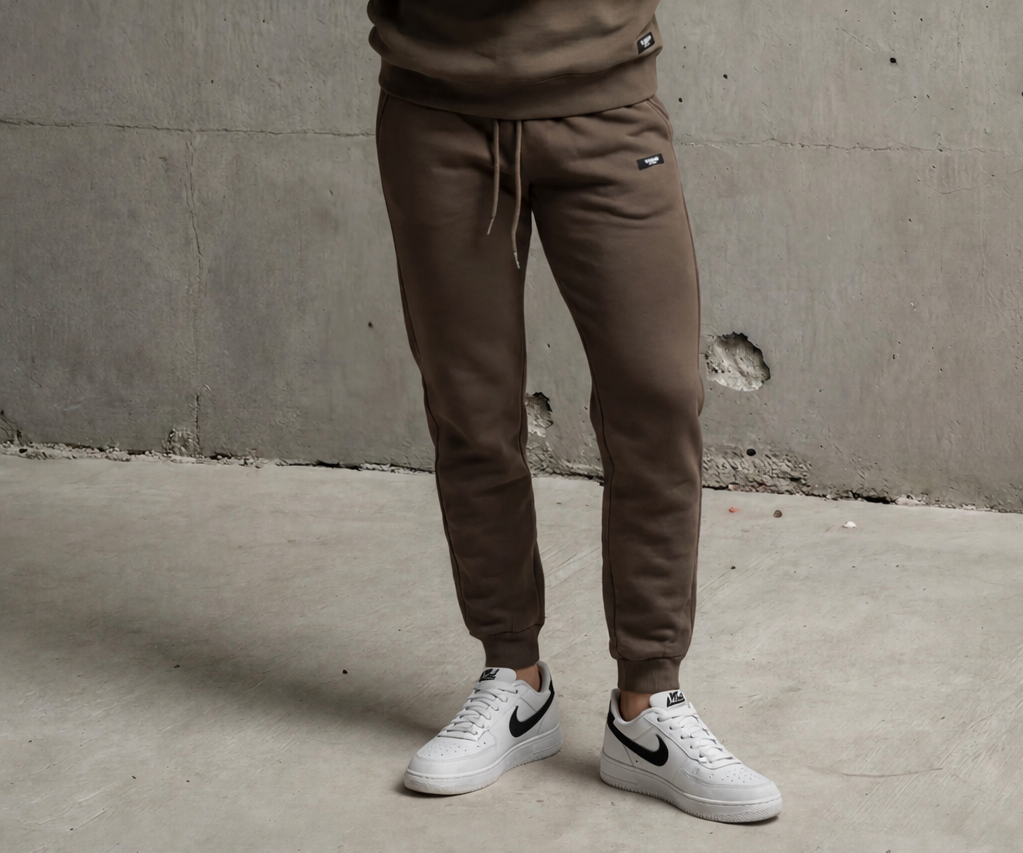 Mocha Classic Joggers — Premium Fleece
