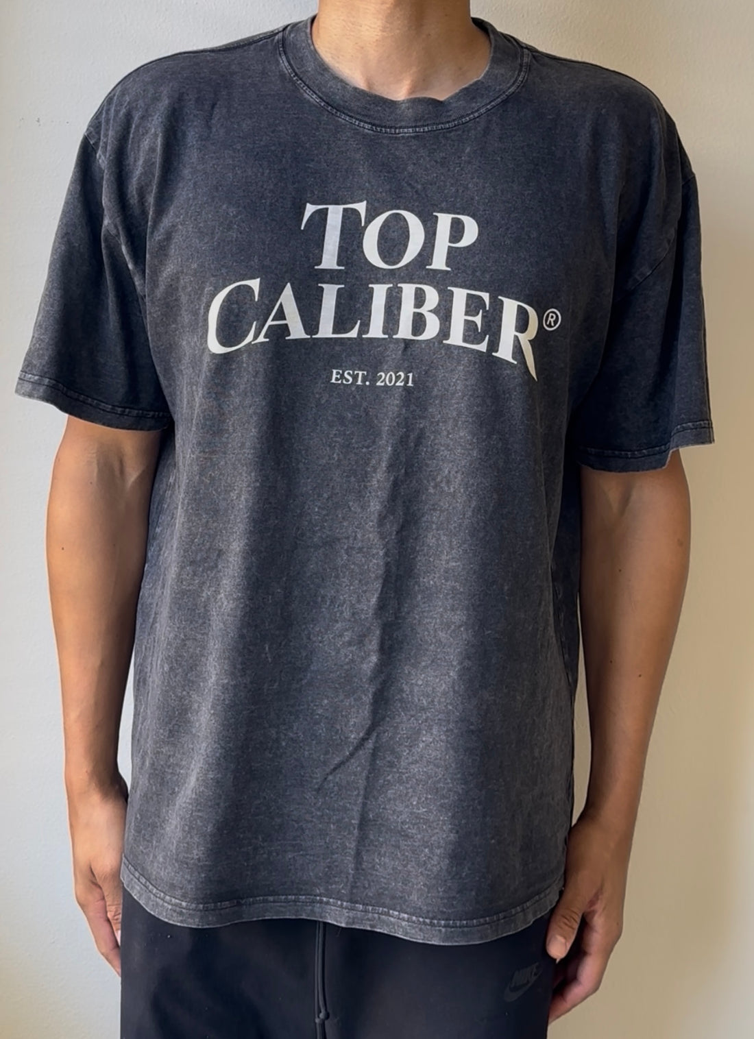 Black Stone Washed Tee — Premium Heavyweight