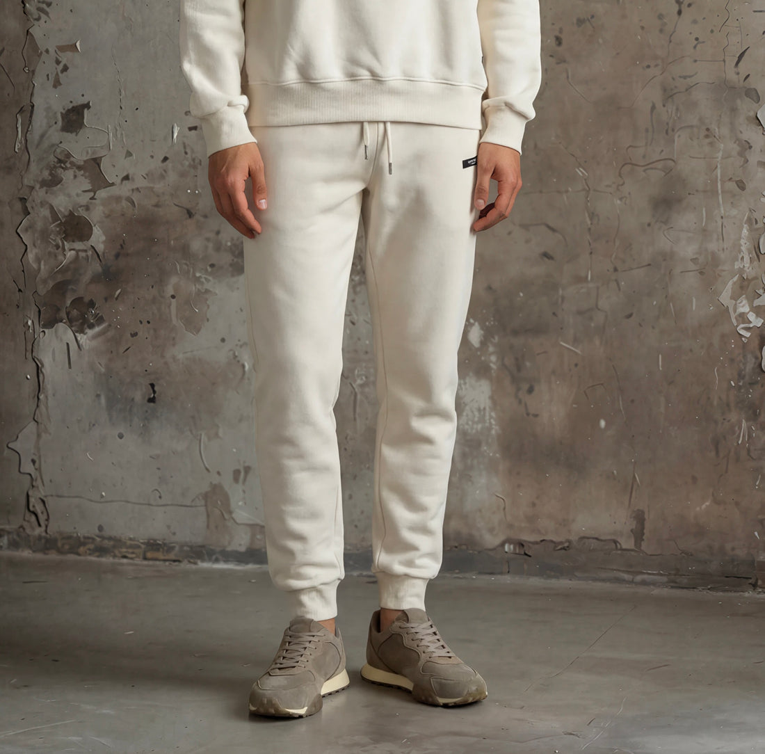 Cream Classic Joggers  — Premium Fleece