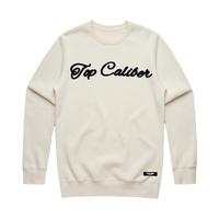 Cream Chenille Patch Crewneck— Premium Fleece