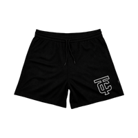 Black Training Mesh Shorts — Breathable Performance Fit