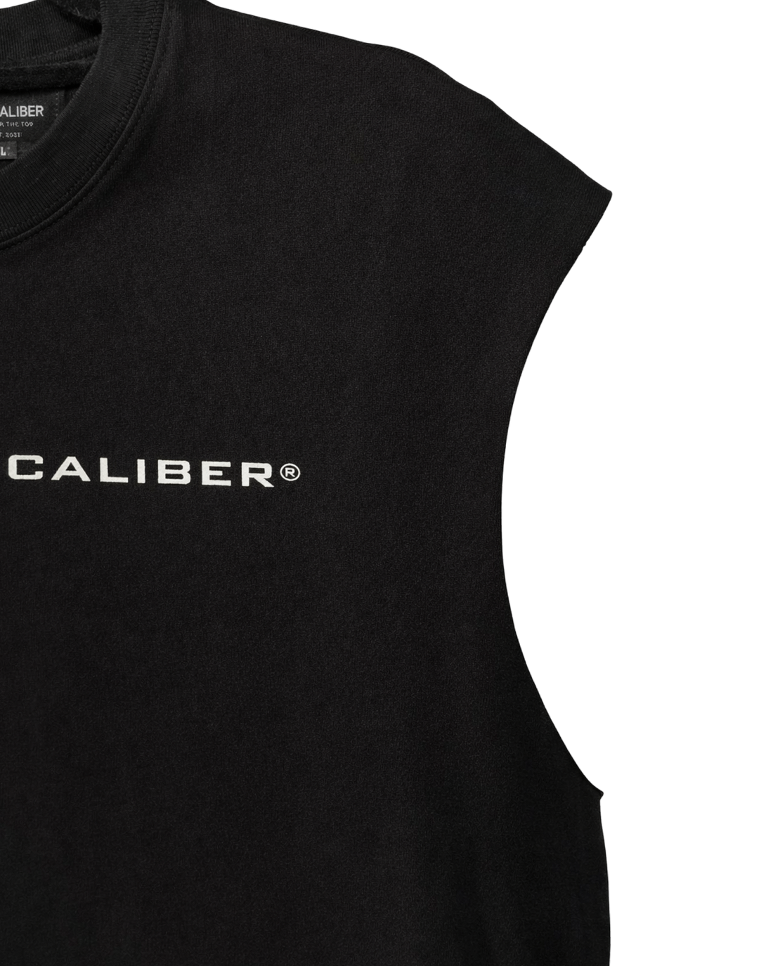 Black Essential Boxy Cut-Off Tee — Athletic Relaxed Fit