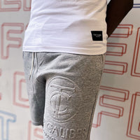 Grey 3D Embossed Shorts